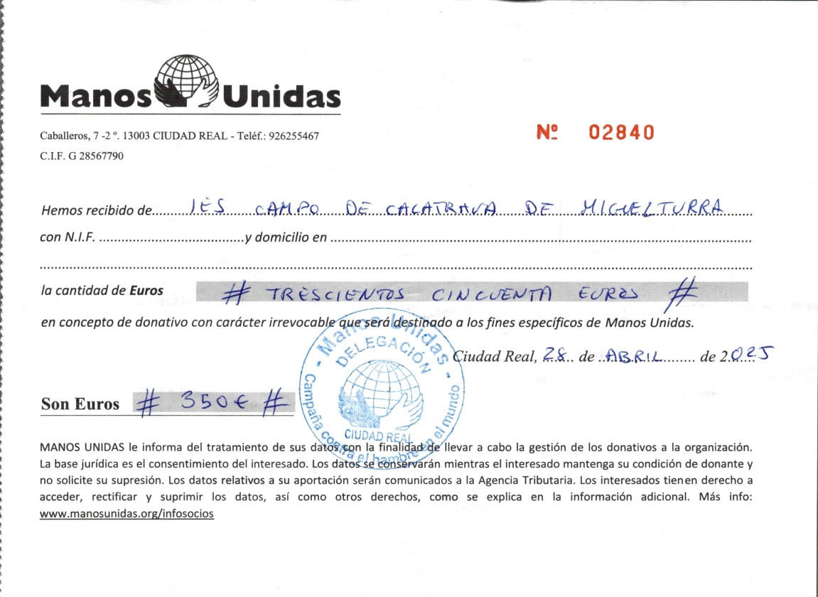 MANOS UNIDAS 2024 2025
